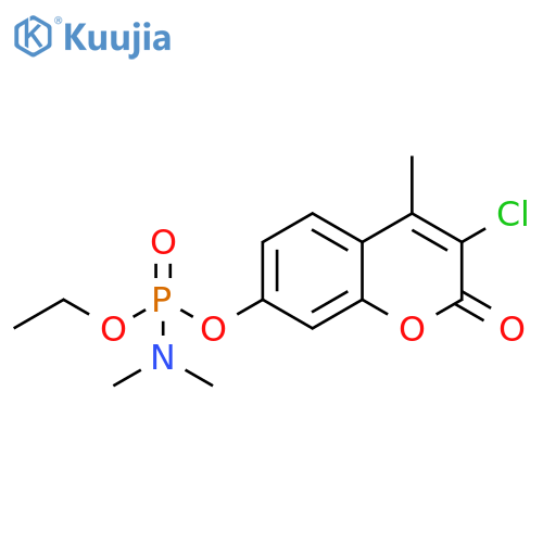 3-chloro-7-{(dimethylamino)(ethoxy)phosphoryloxy}-4-methyl-2H-chromen-2-one structure