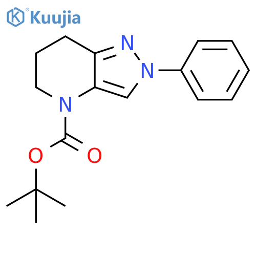2-Phenyl-2,5,6,7-tetrahydro-pyrazolo[4,3-b]pyridine-4-carboxylic acid tert-butyl ester structure
