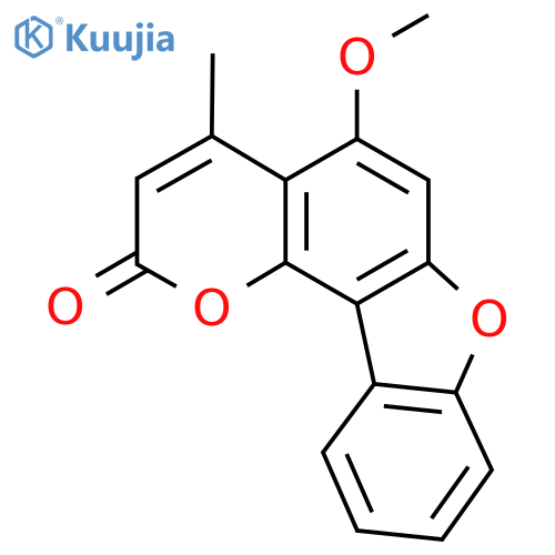 5-Methoxy-4-methyl-2H-[1]benzofuro[2,3-h][1]benzopyran-2-one structure