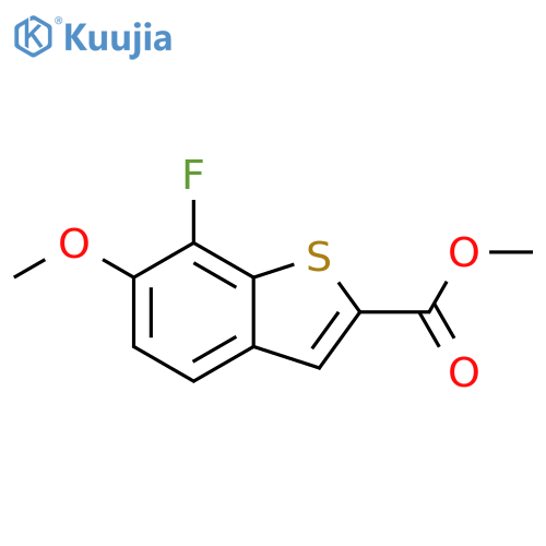 Benzo[b]thiophene-2-carboxylic acid, 7-fluoro-6-methoxy-, methyl ester structure