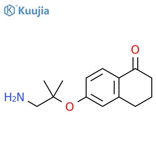 6-(1-amino-2-methylpropan-2-yl)oxy-1,2,3,4-tetrahydronaphthalen-1-one structure