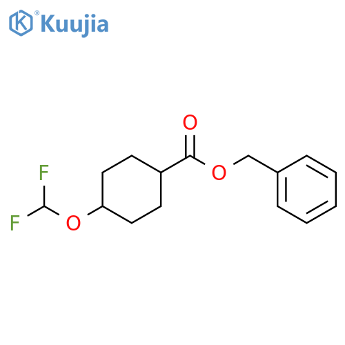 benzyl 4-(difluoromethoxy)cyclohexane-1-carboxylate, Mixture of isomers structure