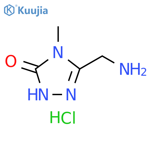 3-(aminomethyl)-4-methyl-4,5-dihydro-1H-1,2,4-triazol-5-one hydrochloride structure