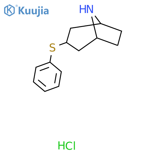 3-(Phenylsulfanyl)-8-azabicyclo[3.2.1]octane hydrochloride structure