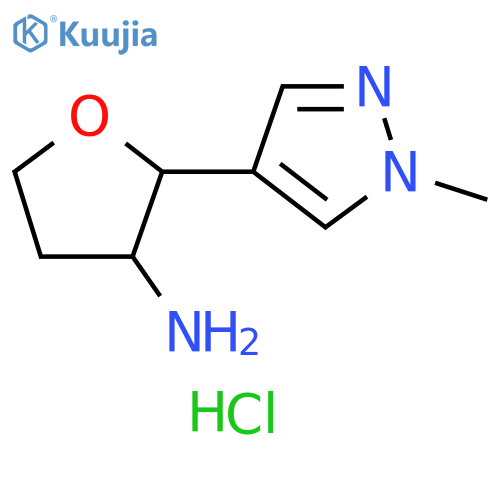 2-(1-methyl-1H-pyrazol-4-yl)oxolan-3-amine dihydrochloride structure