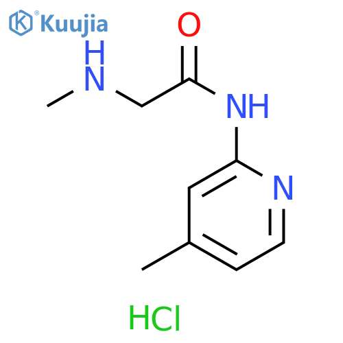 2-(methylamino)-N-(4-methylpyridin-2-yl)acetamide hydrochloride structure