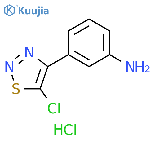 3-(5-chloro-1,2,3-thiadiazol-4-yl)aniline dihydrochloride structure