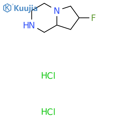 7-Fluoro-octahydropyrrolo[1,2-a]piperazine dihydrochloride structure