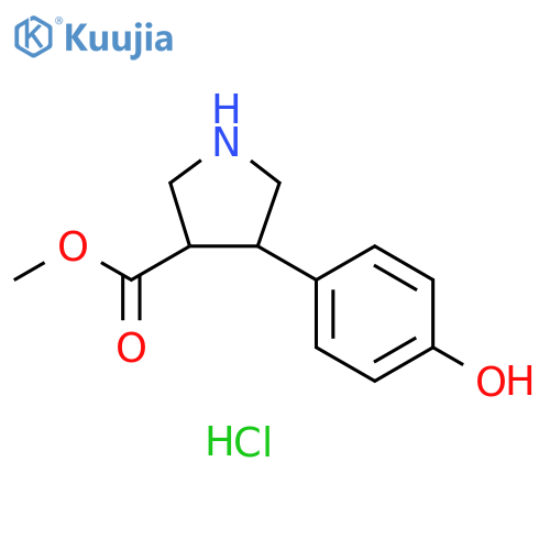 methyl 4-(4-hydroxyphenyl)pyrrolidine-3-carboxylate hydrochloride, trans structure