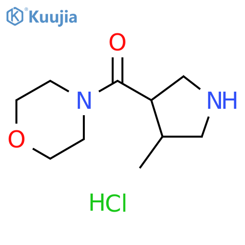 4-(4-methylpyrrolidine-3-carbonyl)morpholine hydrochloride structure