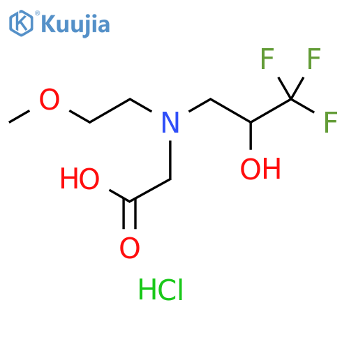2-(2-methoxyethyl)(3,3,3-trifluoro-2-hydroxypropyl)aminoacetic acid hydrochloride structure