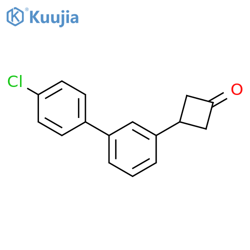 3-3-(4-chlorophenyl)phenylcyclobutan-1-one structure