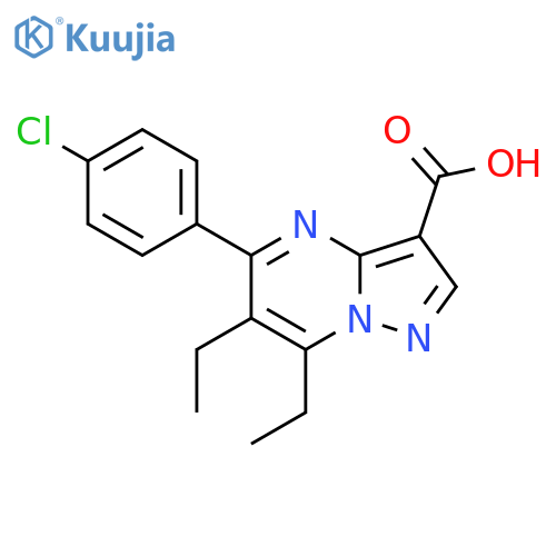 5-(4-Chlorophenyl)-6,7-diethylpyrazolo[1,5-a]pyrimidine-3-carboxylic acid structure
