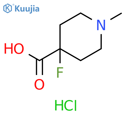 4-fluoro-1-methylpiperidine-4-carboxylic acid hydrochloride structure