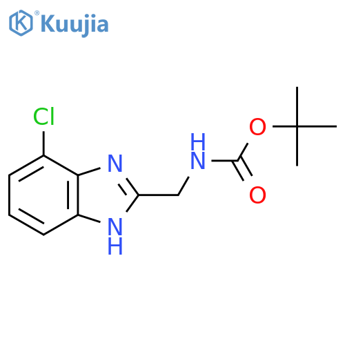 Tert-Butyl ((4-chloro-1H-benzo[d]imidazol-2-yl)methyl)carbamate structure