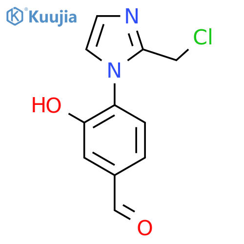 4-(2-(Chloromethyl)-1H-imidazol-1-yl)-3-hydroxybenzaldehyde structure