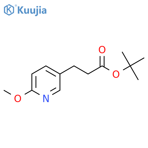 Tert-Butyl 3-(6-methoxypyridin-3-yl)propanoate structure