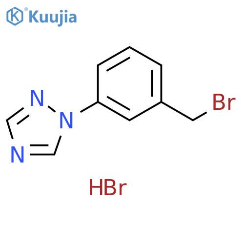 1-(3-(Bromomethyl)phenyl)-1H-1,2,4-triazole hydrobromide structure