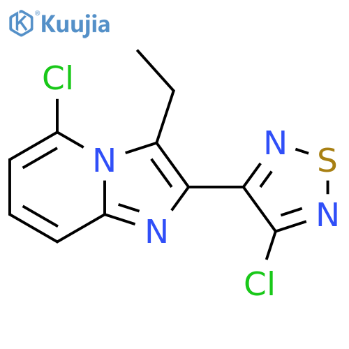 3-Chloro-4-(5-chloro-3-ethylimidazo[1,2-a]pyridin-2-yl)-1,2,5-thiadiazole structure