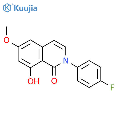 2-(4-Fluorophenyl)-8-hydroxy-6-methoxyisoquinolin-1(2H)-one structure