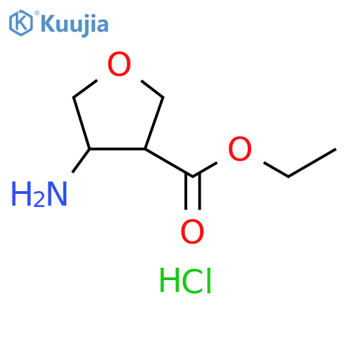 Ethyl 4-aminotetrahydrofuran-3-carboxylate hydrochloride structure