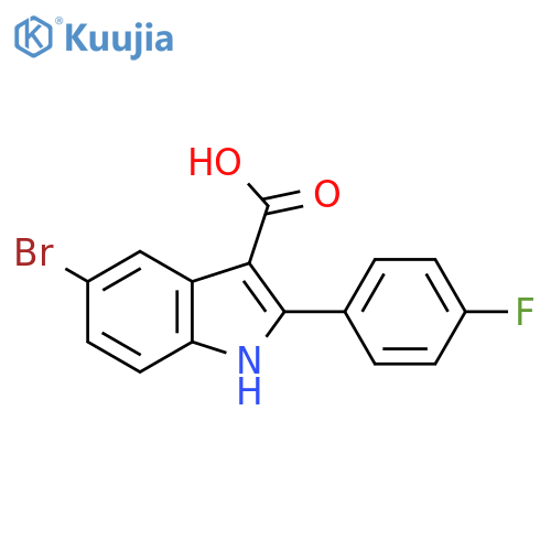 5-Bromo-2-(4-fluorophenyl)-1H-indole-3-carboxylic acid structure