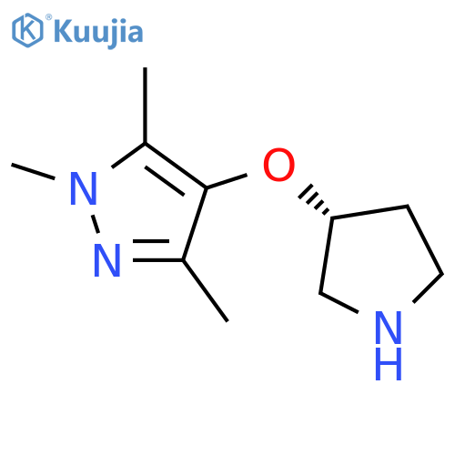 1H-Pyrazole, 1,3,5-trimethyl-4-[(3R)-3-pyrrolidinyloxy]- structure