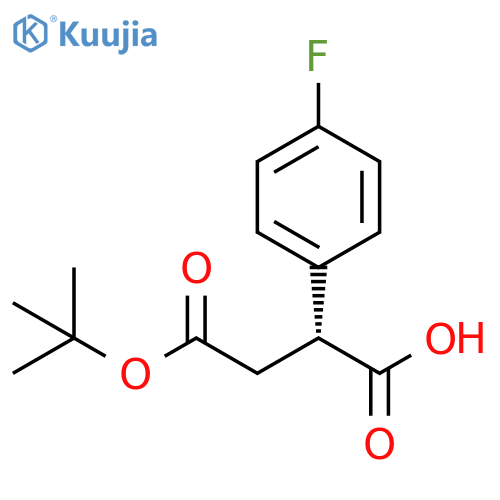 Butanedioic acid, 2-(4-fluorophenyl)-, 4-(1,1-dimethylethyl) ester, (2R)- structure
