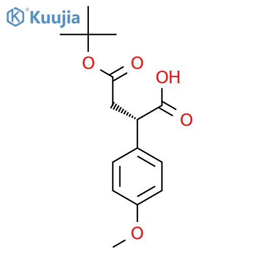 (S)-4-(Tert-butoxy)-2-(4-methoxyphenyl)-4-oxobutanoic acid structure