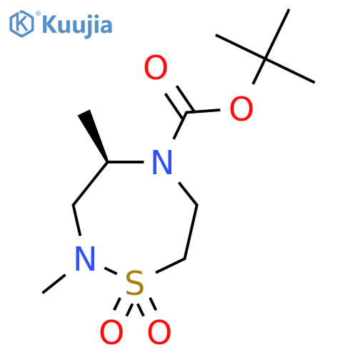 (R)-Tert-Butyl 2,4-dimethyl-1,2,5-thiadiazepane-5-carboxylate 1,1-dioxide structure