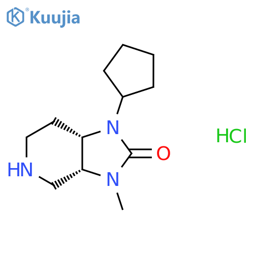 (3AR,7AS)-1-Cyclopentyl-3-methylhexahydro-1H-imidazo[4,5-C]pyridin-2(3H)-one hcl structure