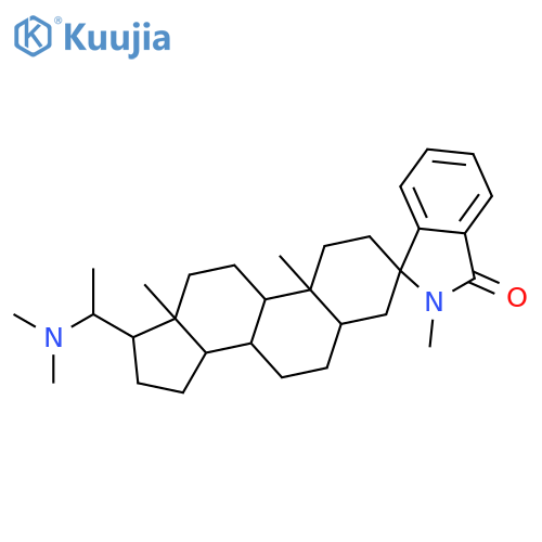 (3R,10S,13S,17S)-17-[(1S)-1-(dimethylamino)ethyl]-2',10,13-trimethyl-1,2,4,5,6,7,8,9,10,11,12,13,14,15,16,17-hexadecahydrospiro[cyclopenta[a]phenanthrene-3,1'-isoindol]-3'(2'H)-one structure