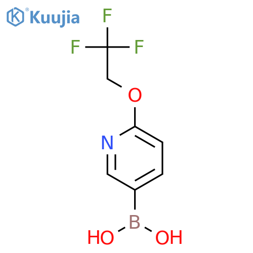 (6-(2,2,2-trifluoroethoxy)pyridin-3-yl)boronic acid structure