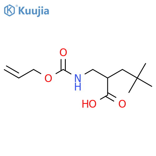 4,4-dimethyl-2-({(prop-2-en-1-yloxy)carbonylamino}methyl)pentanoic acid structure