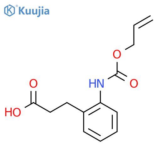 3-(2-{[(Prop-2-en-1-yloxy)carbonyl]amino}phenyl)propanoic acid structure