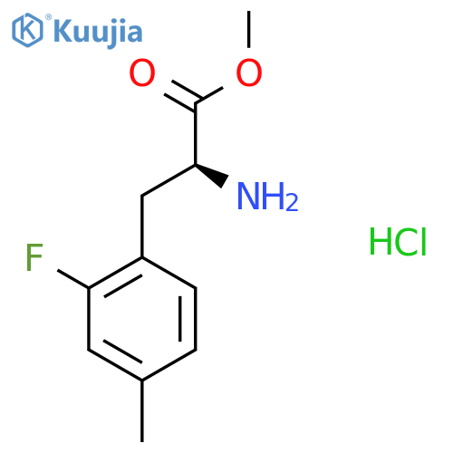 (S)-2-Amino-3-(2-fluoro-4-methyl-phenyl)-propionic acid methyl ester hydrochloride structure