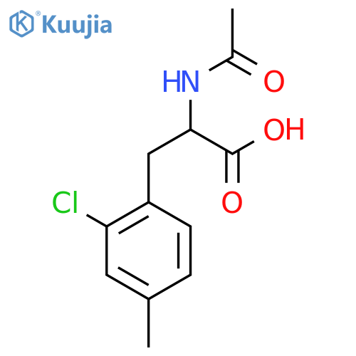 3-(2-chloro-4-methylphenyl)-2-acetamidopropanoic acid structure