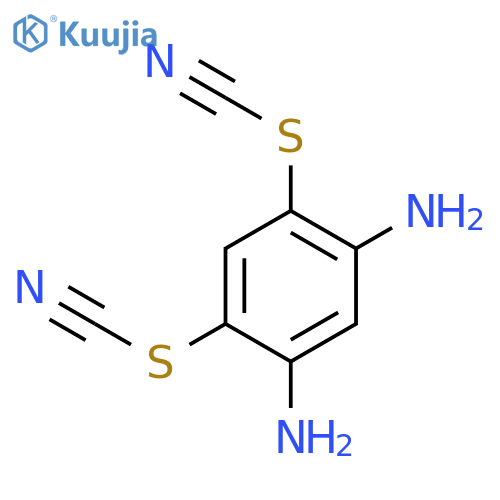 {2,4-diamino-5-(cyanosulfanyl)phenylsulfanyl}formonitrile structure