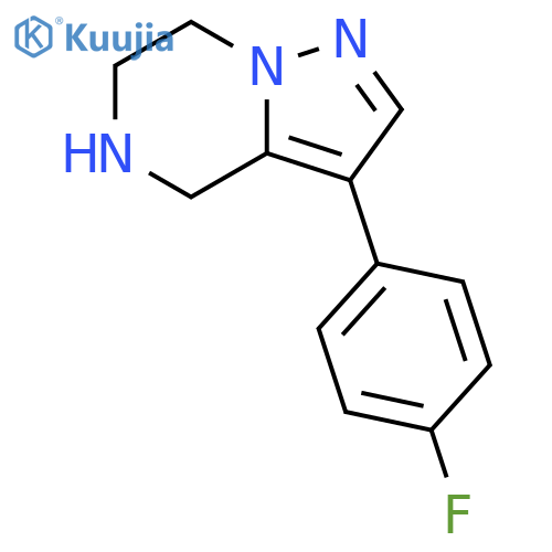 3-(4-fluorophenyl)-4H,5H,6H,7H-pyrazolo1,5-apyrazine structure