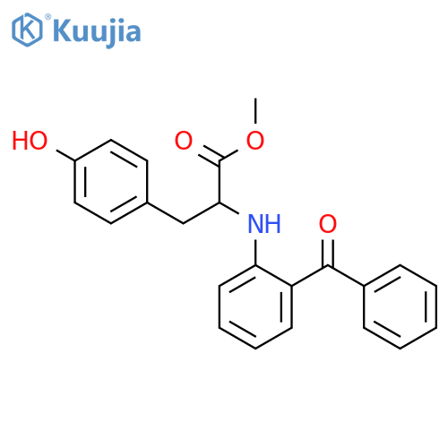 Methyl 2-(2-benzoylphenyl)amino-3-(4-hydroxyphenyl)propanoate structure