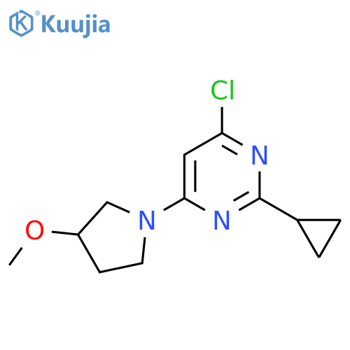 4-Chloro-2-cyclopropyl-6-(3-methoxypyrrolidin-1-yl)pyrimidine structure