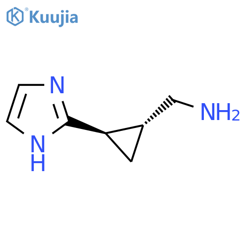 rac-(1R,2R)-2-(1H-imidazol-2-yl)cyclopropylmethanamine structure