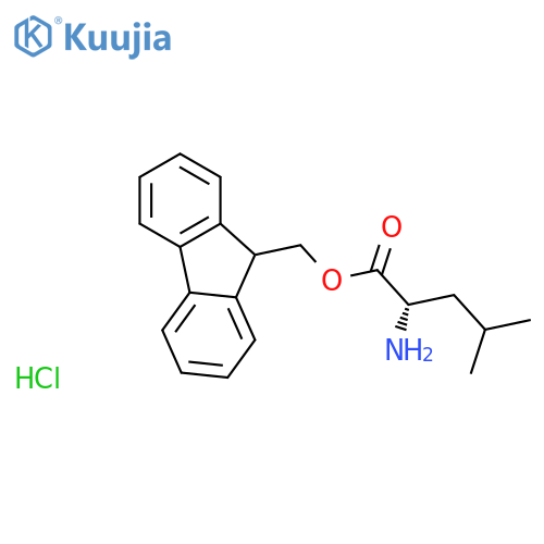 L-Leucine, 9H-fluoren-9-ylmethyl ester, hydrochloride structure