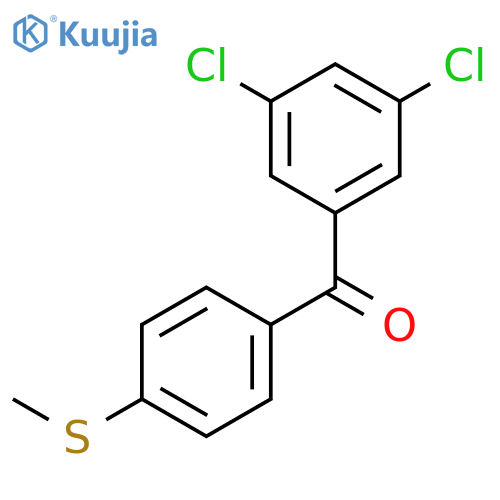 3,5-Dichloro-4'-(thiomethyl)benzophenone structure