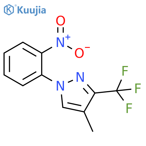 4-methyl-1-(2-nitrophenyl)-3-(trifluoromethyl)-1H-pyrazole structure