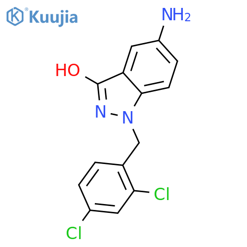 5-Amino-1-(2,4-dichlorobenzyl)-1H-indazol-3-ol structure
