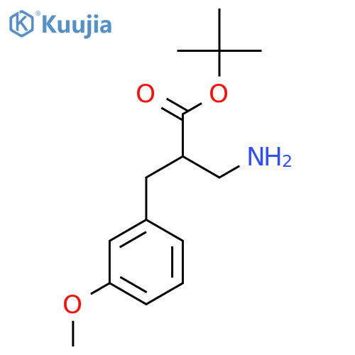 tert-butyl 3-amino-2-(3-methoxyphenyl)methylpropanoate structure