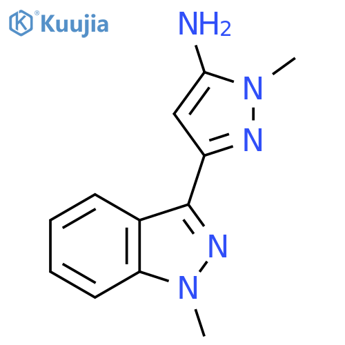 1-methyl-3-(1-methyl-1H-indazol-3-yl)-1H-pyrazol-5-amine structure