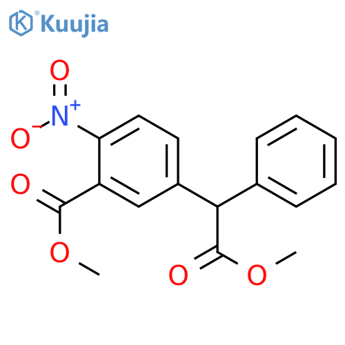 Methyl 5-(2-methoxy-2-oxo-1-phenylethyl)-2-nitrobenzoate structure