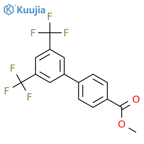 [1,1'-Biphenyl]-4-carboxylic acid, 3',5'-bis(trifluoromethyl)-, methyl ester structure